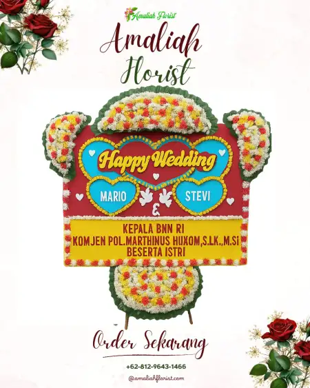 Papan Bunga Pernikahan Panunggalan